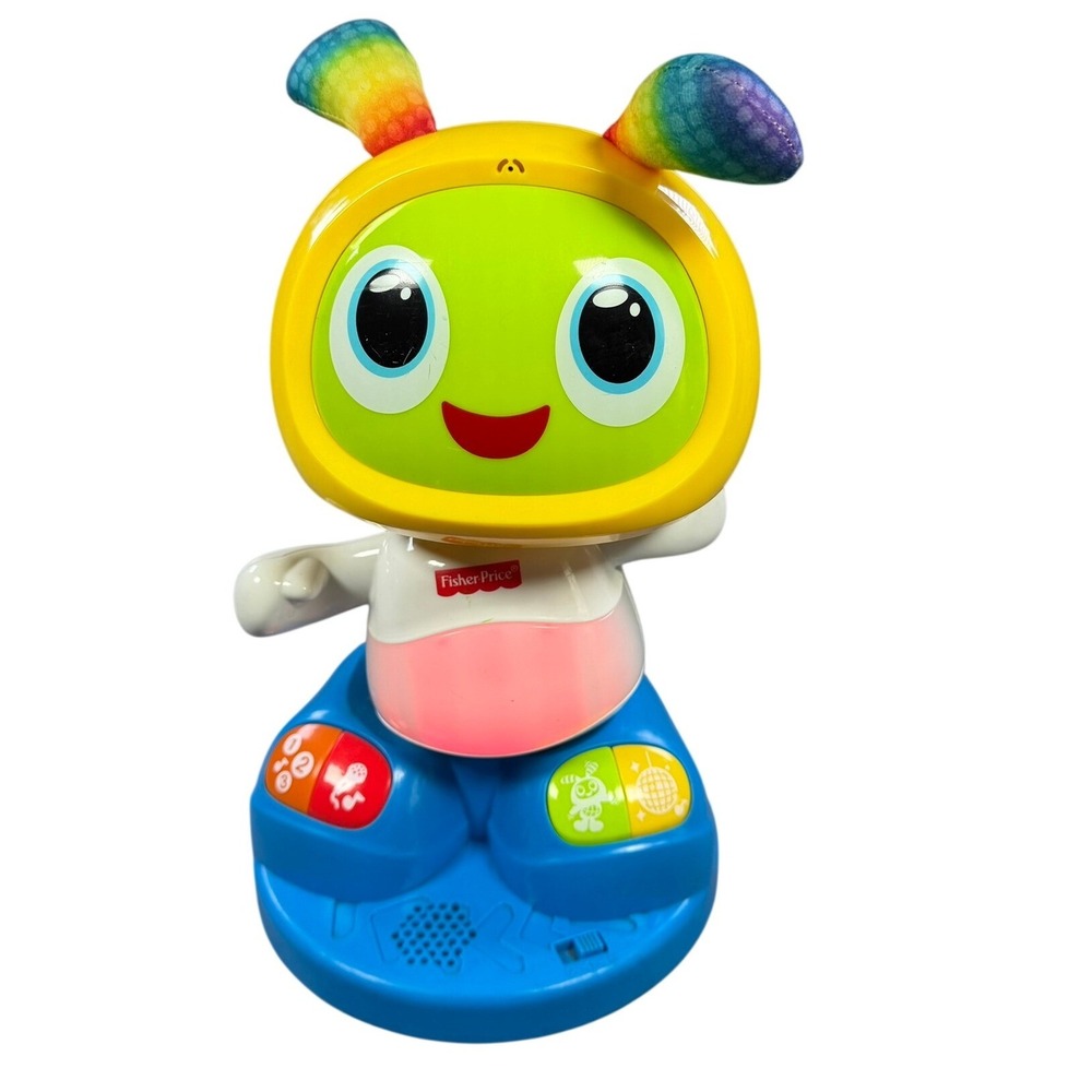 Fisher-Price Bright Beats BeatBo Toddler Toy Blue Yellow Musical Learning Robot